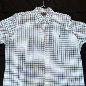 Polo by Ralph Lauren Casual Blue and Green Button Down Shirt